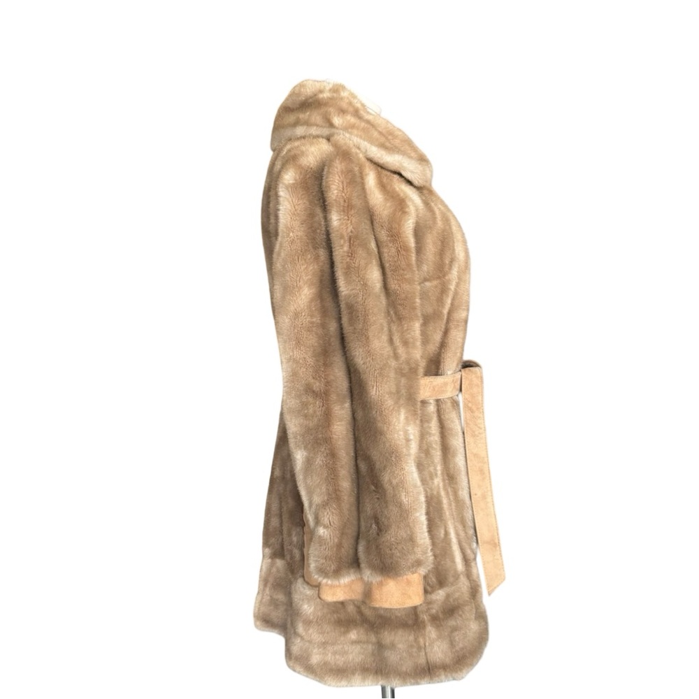 Vintage Lilli Ann Coat London Leathers Faux Fur and Leather Details 60s 70s - Picture 6 of 16